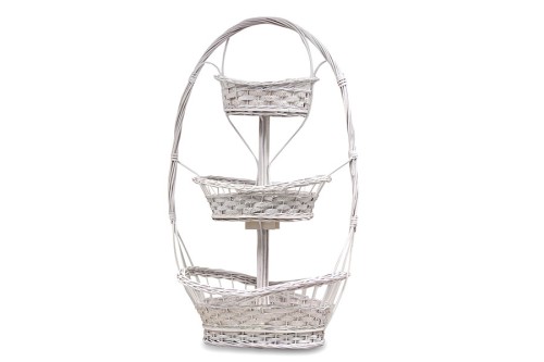 3-tier white basket
