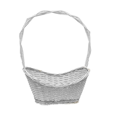 White striped basket