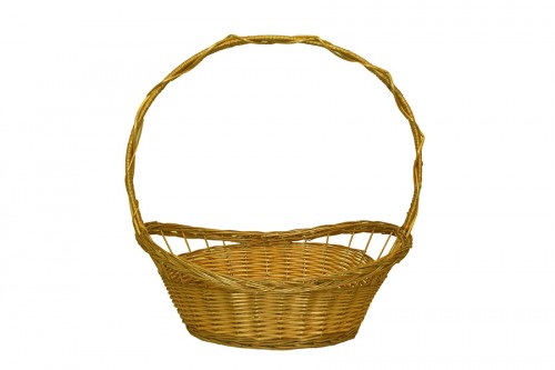 Whole wicker basket honey braid
