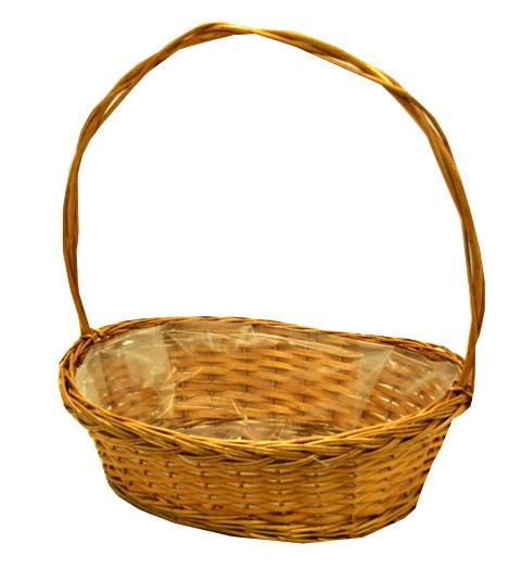 Flat wicker basket honey