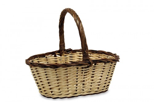 Rustic brown border basket