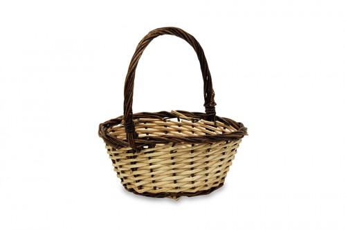 Rustic brown border basket