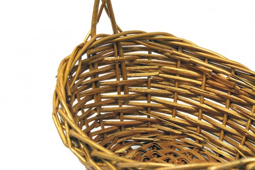 Gold wicker basket