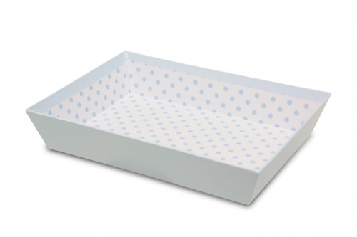 Tablett aus blauem Karton