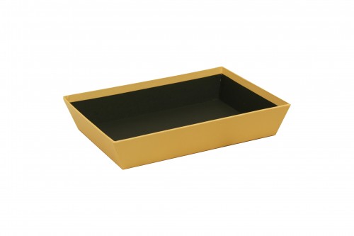 Beige-black cardboard tray