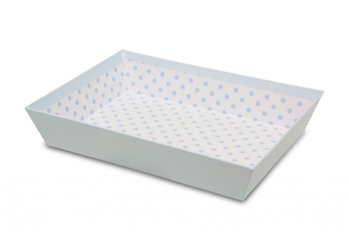 Blue cardboard tray