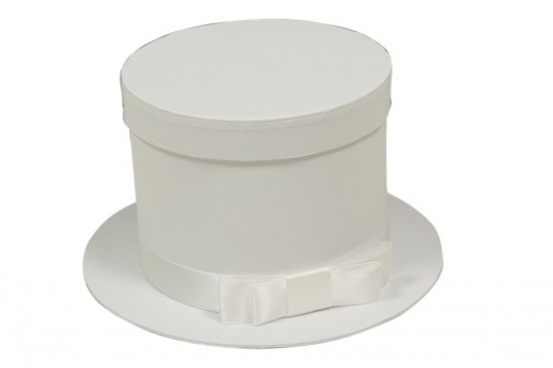Boîte à chapeau en carton (blanc)