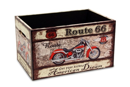 Caja madera route 66