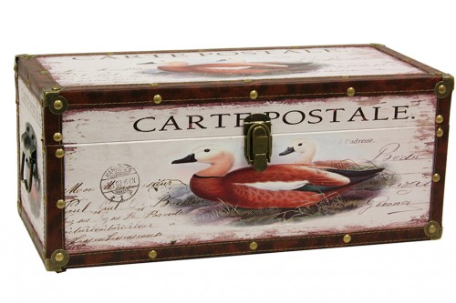 Wooden post card trunk