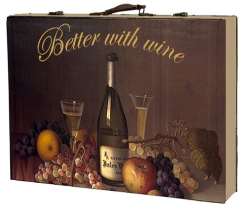 Koffer für sechs Flaschen - besser mit Wein