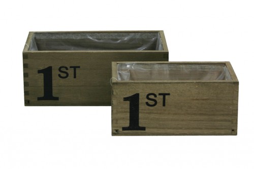 Caja de madera number one s/2