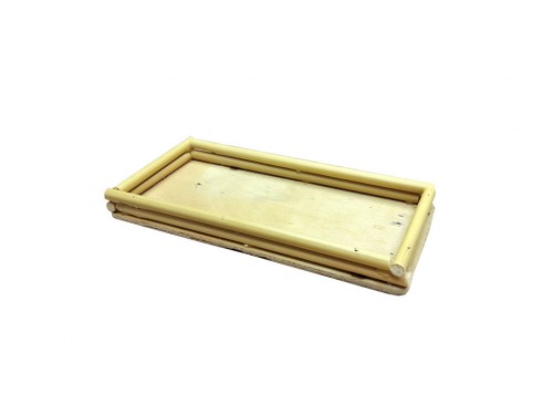 Wooden tray w/bamboo