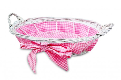 Pink ribbon lacquered tray
