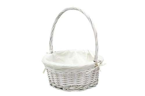 White fabric basket