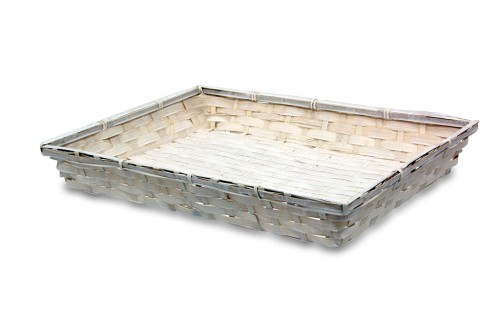White lacquered living tray