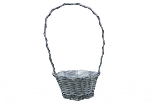 gray wicker basket
