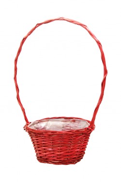 Plasticized red head basket