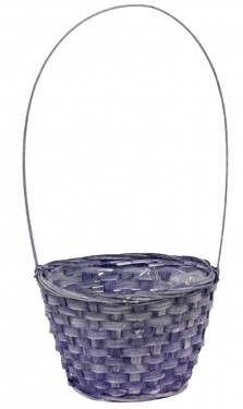 Cheap lilac laminated basket