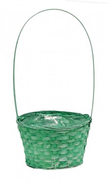 Cheap green basket with plastic