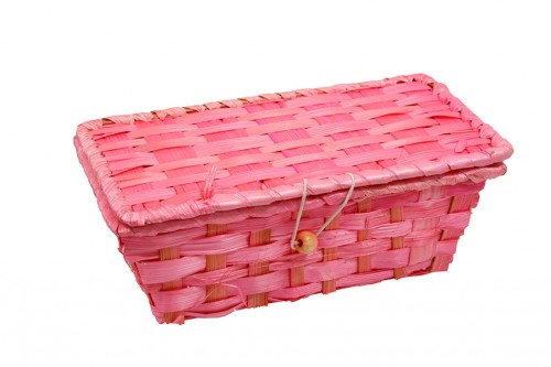 Porte-documents en plast bambou rose
