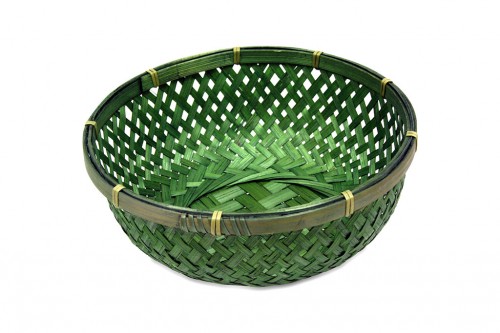 Light green braided tray