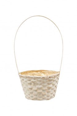 patinated white basket