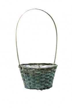 Grey lacquered basket