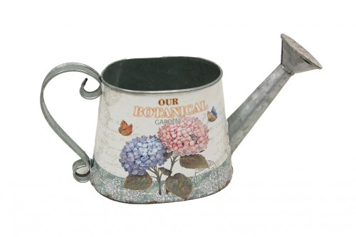 Botanical brass watering can