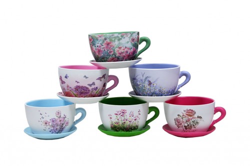 Plant pot cups flowers variety s/6