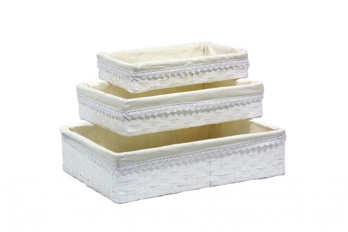 White paper trays s/3