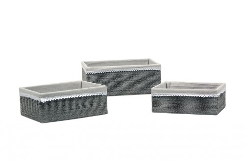 Drawers with strips of gray paper s/3