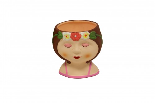Macetero mujer ceramica