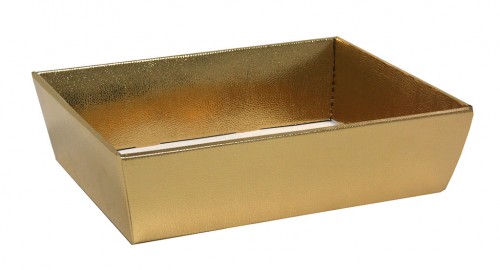 Gold pelle tray