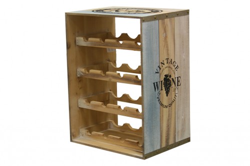 Wooden bottle rack - vinegal wine (12 bottles)