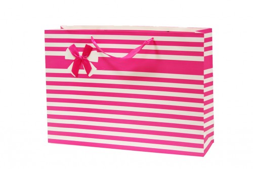 Pink striped bag