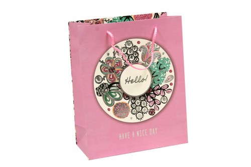 Pink hello bag
