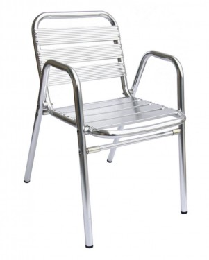 Chaise en aluminium droite