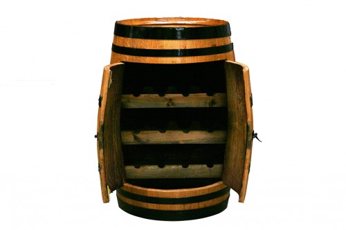 Barrel bar furniture 12 bottles
