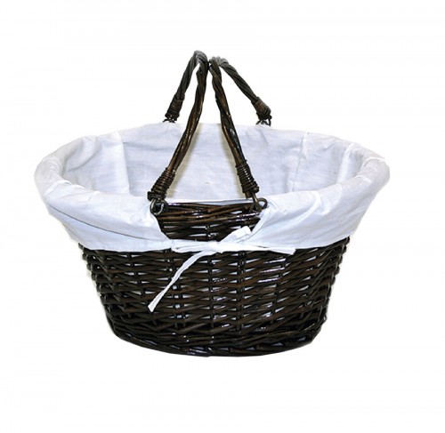 Movable handles black basket