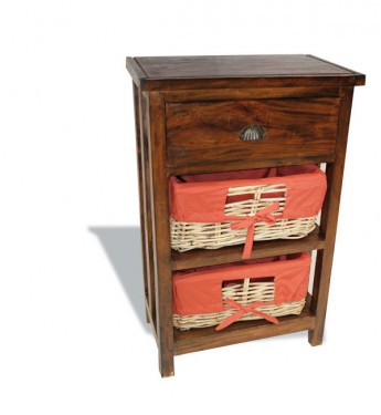 Furniture 2 orange fabric drawers