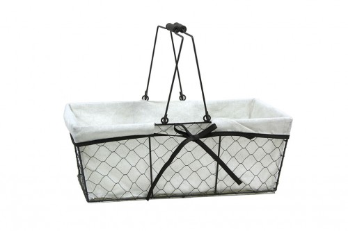 Mesh basket with folding handles chicken coop