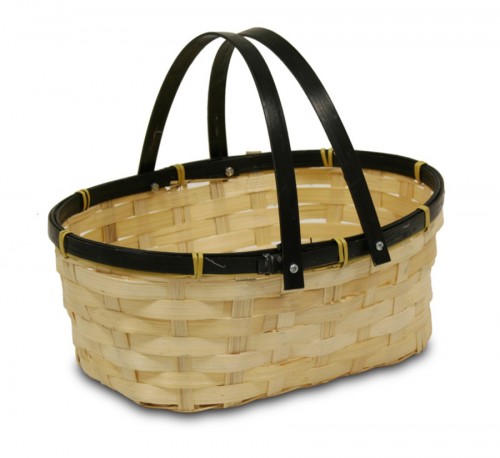 Light bamboo basket folding handles phi phi