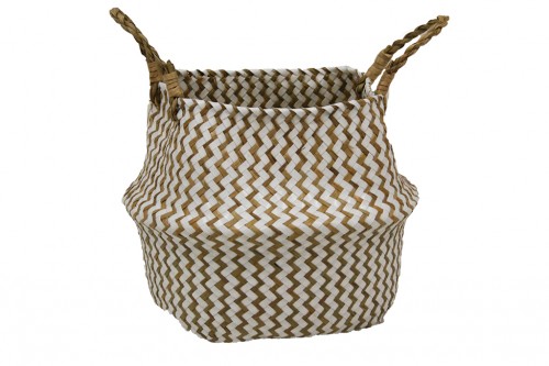 Foldable wicker and weave basket