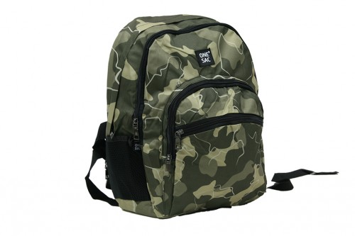 Green camouflage backpack