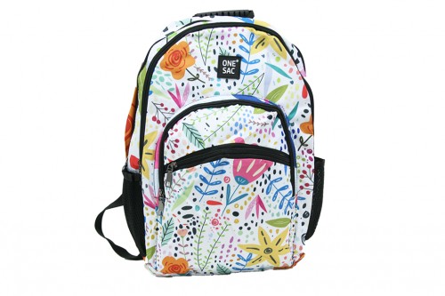 Multicolored floral backpack