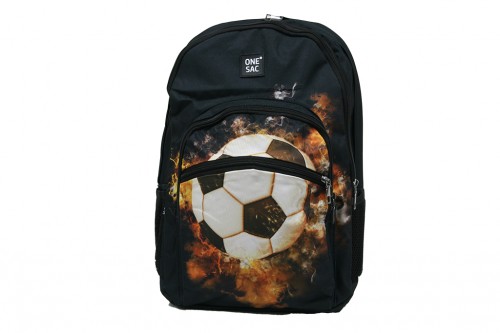 Dark soccer backpack