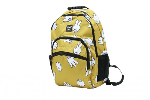 Yellow gloves backpack