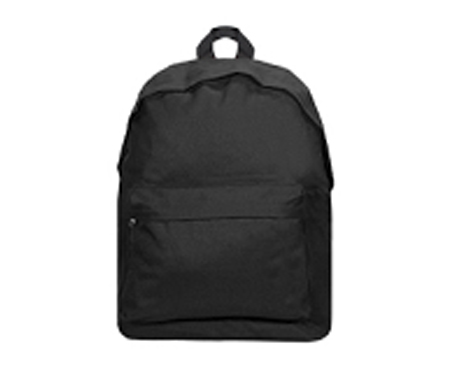 Plain black backpack