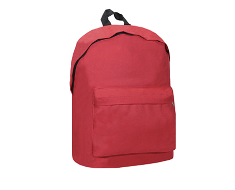 Plain red backpack