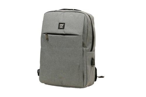 Gray usb laptop backpack